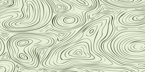 Abstract Topographic Map Contour Lines Seamless Pattern.