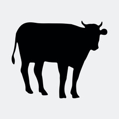 Cow animal silhouette drawing