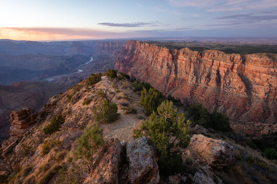 Rugged bulwark canyon wall Grand Canyon National Park