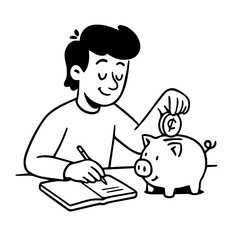 Personal Finance Saving Money Piggy Bank Illustration