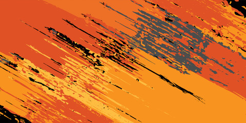 Sublimation jersey design vector brush modern grunge camouflage background paint splash splashes bold stripes brush orange stripes abstract. eps 10 © Samsul