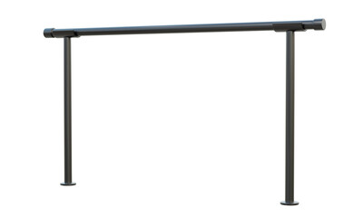 Black clothesline steel icon isolated on transparent png background. aluminum metal object. 3d render illustration element