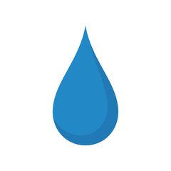 Blue water droplet illustration representing purity and freshness in liquid form.