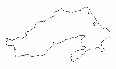 Arunachal Pradesh outline map
