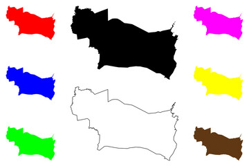 Danao city (Central Visayas Region, Republic of the Philippines, ROP) map vector illustration, scribble sketch Danao map