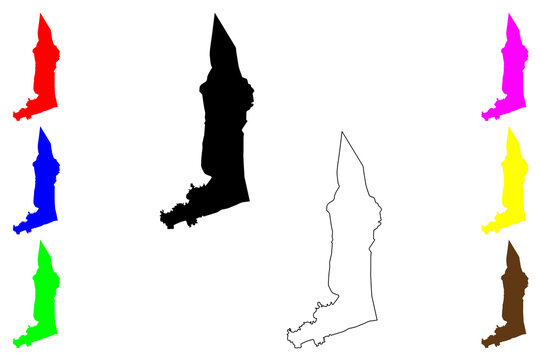 Daraga city (Bicol Region, Republic of the Philippines, ROP) map vector illustration, scribble sketch Locsin map