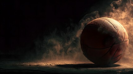Dramatic Basketball in Smoke and Spotlight.