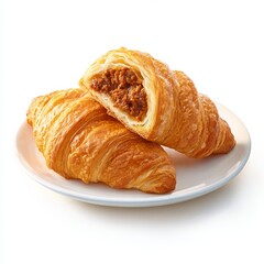 Delicious Flaky Croissants Filled with Rich Savory Filling Perfect for Breakfast or Snack Time Delight