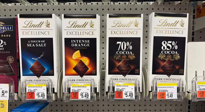 Lindt chocolate on sale at a Walgreens store.