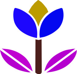 Vector illustration set of an abstract colorful leaf and floral nature elements featuring a surfboard pattern design for summer surfing art on white background