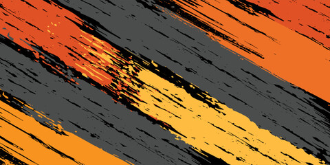 Sublimation jersey design vector brush modern grunge camouflage background paint splash splashes bold stripes brush orange stripes abstract. eps 10 © Samsul