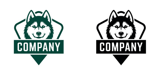 Husky Head Company Logo Designs