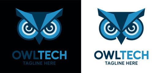 Blue Owl Tech Logo Design