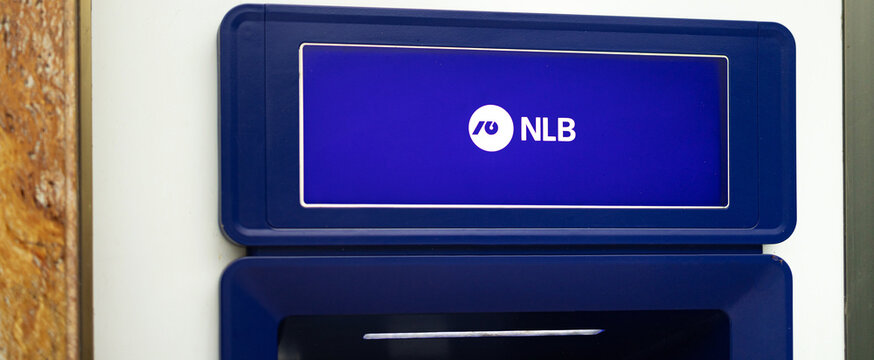 bovec, gorica, slovenia - 25 07 2025: a nlb banking atm