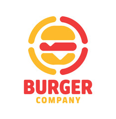 Colorful Burger Company Logo Design