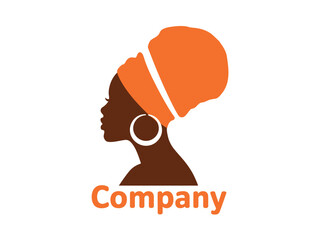African Woman Company Logo Design