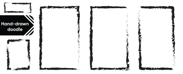 Hand drawn doodle Set Black Paint Stock Vector and illustrator