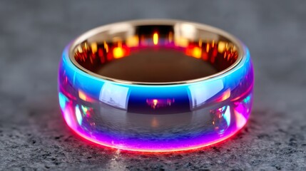 Rainbow glow ring