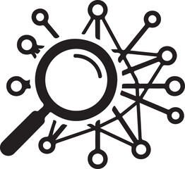 Black Silhouette of a Snowflake