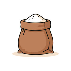 A brown Bagged Sugar vector art illustration