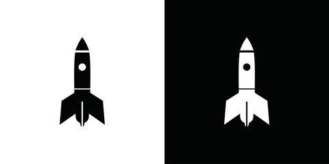 simple rocket logo vector