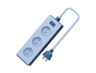 Electric Power Socket icon 3d render illustration 