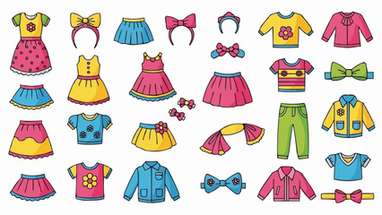 Collection of Childrens Clothing and Accessories for Girls.