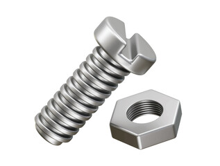 Nut and Bolt icon 3d render illustration 