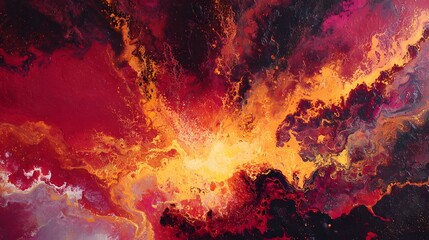 Fiery Explosion of Cosmic Dust and Gas in Deep Space.