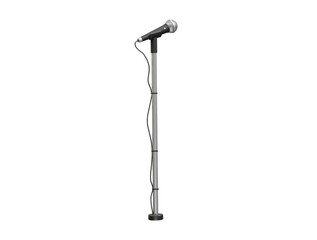 Microphone stand icon 3d render illustration 