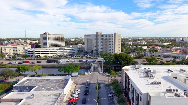 Citrus Health building Hialeah Florida aerial video