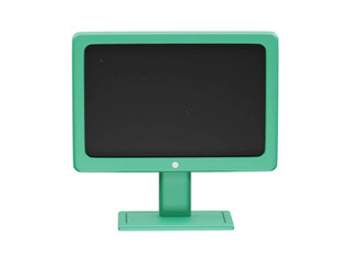 Monitor icon 3d render illustration 