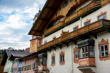 Town of Mittenwald in Bavaria - Germany