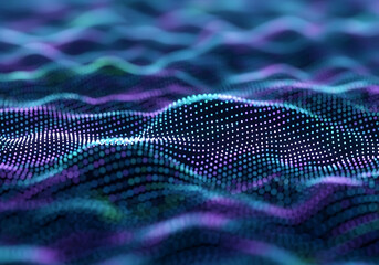 Abstract Digital Data Wave Background Futuristic Technology Concept