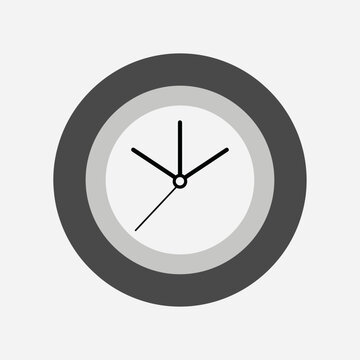 Simple Clock Face Showing Three O Clock.