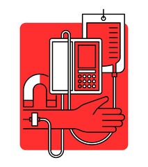 Chelation Therapy Infusion - Outline Icon