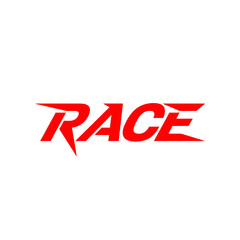 Race Text Logo Icon &ndash; Speed Motorsport Wordmark for Racing, Sports & Performance Design