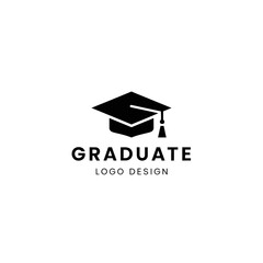 Graduate Logo Icon &ndash; Graduation Cap Education Symbol for Academic Branding & Design