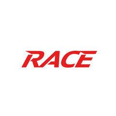 Race Text Logo Icon – Speed Motorsport Wordmark for Racing, Sports & Performance Design