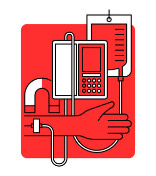 Chelation Therapy Infusion - Outline Icon