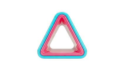 Colorful Triangle Shape Isolated on White Background