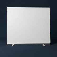 Obraz premium Blank Whiteboard on Stand Ready for Presentation