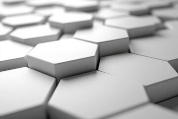 A bunch of white hexagons.