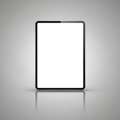 Modern Tablet Computer on Gray Background Mockup