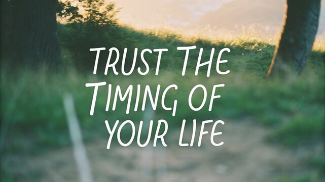 Trust the timing of your journey embracing life's lessons in personal growth inspiration and reflection for a fulfilling path