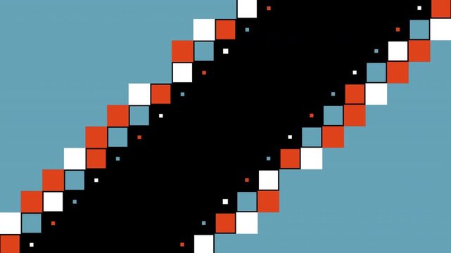 Transition mask  with motion cube shapes, alpha channel