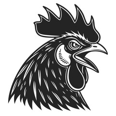 Rooster head illustration