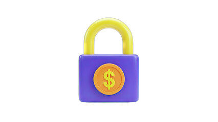 Secure Money: Padlock with Dollar Sign Icon