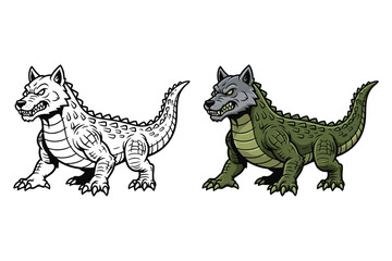 Obraz premium Abstract geometric pattern with overlapping circles and squares in vibrant shades of blue, green, and yellow, creating a dynamic and modern graphic design.