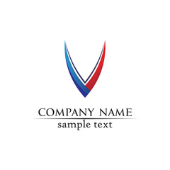  V letters business logo and symbols template